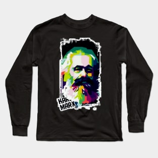 Karl Marx Popart Long Sleeve T-Shirt